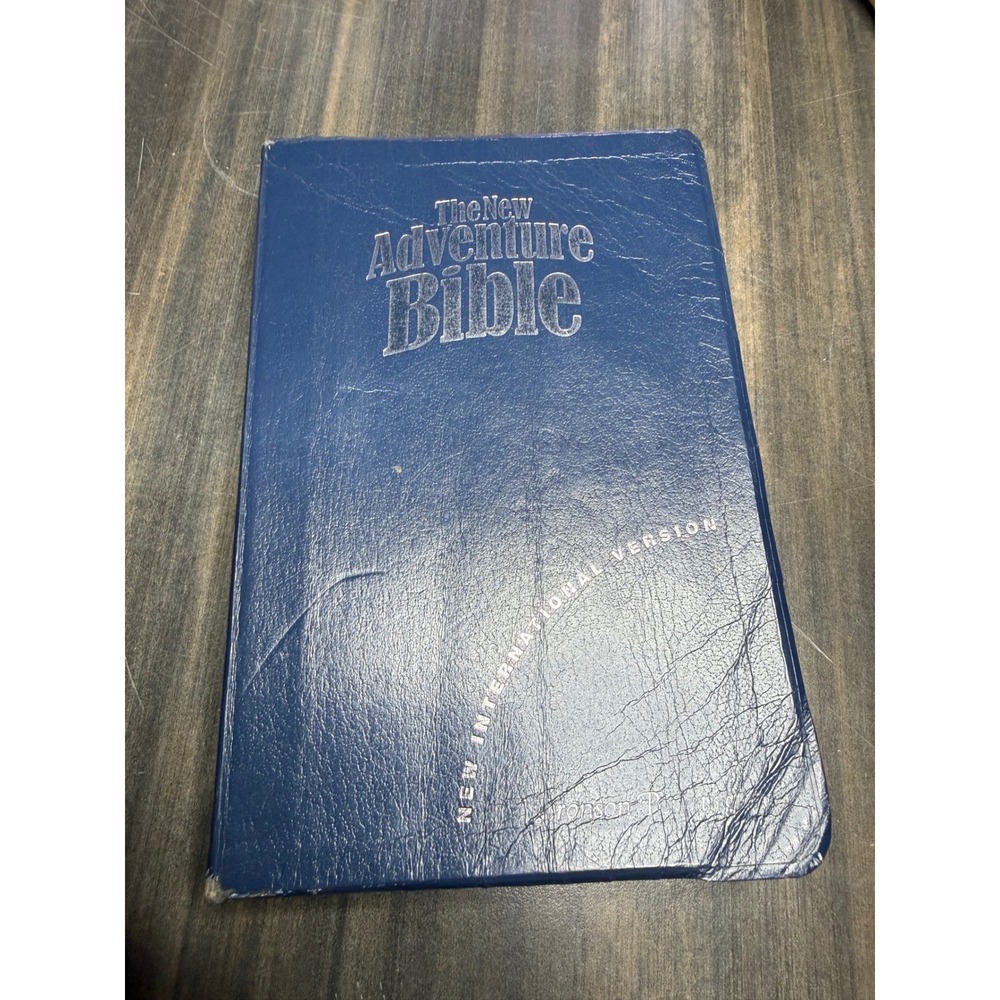The New Adventure Bible NIV Zondervan 1989 Blue Bonded Leather Kids Study Bible